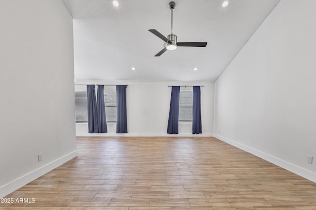 4632 E Kachina Trl, Phoenix, AZ 85044 - spare room with ceiling fan, light wood-type flooring, recessed lighting, and baseboards