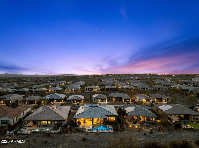 aerial view featuring a residential view