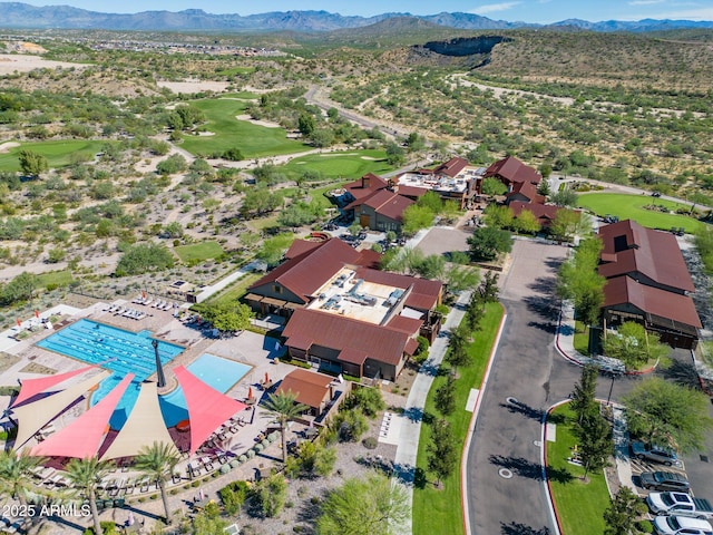 3254 Buckaroo Ct, Wickenburg, AZ 85390 - birds eye view of property featuring golf course view and a mountain view