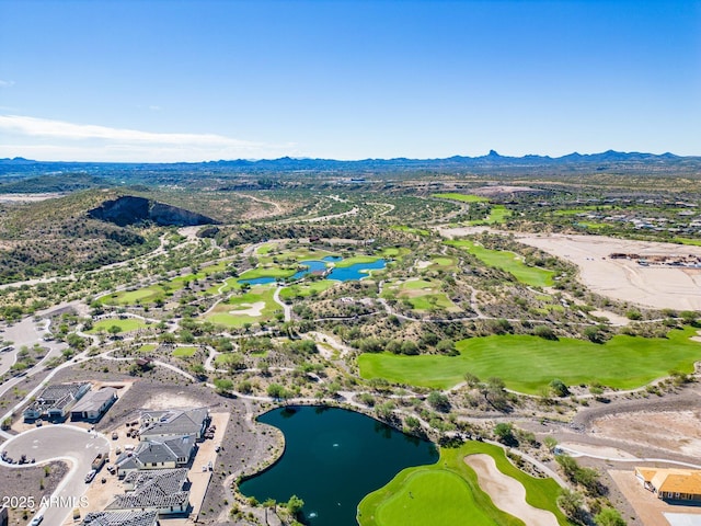 3254 Buckaroo Ct, Wickenburg, AZ 85390 - bird's eye view featuring a water and mountain view, golf course view, and a residential view