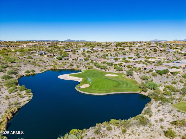 3254 Buckaroo Ct, Wickenburg, AZ 85390 - aerial view featuring a water and mountain view, view of golf course, and a residential view