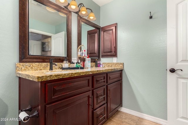 bathroom featuring tile patterned floors and vanity