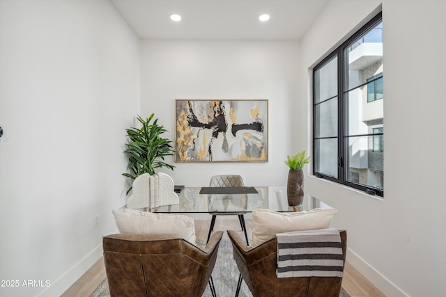 office featuring light hardwood / wood-style floors