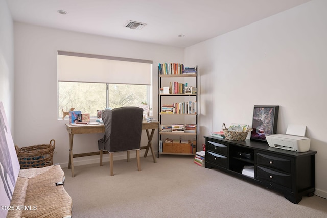 view of carpeted office