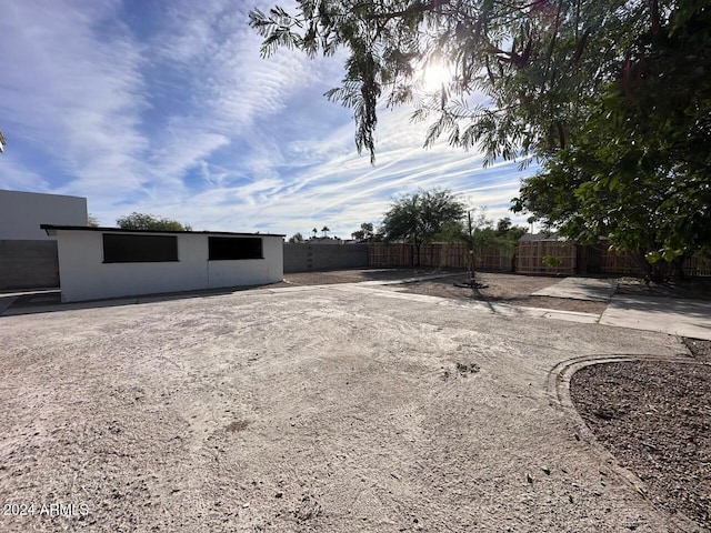 view of yard with a patio area