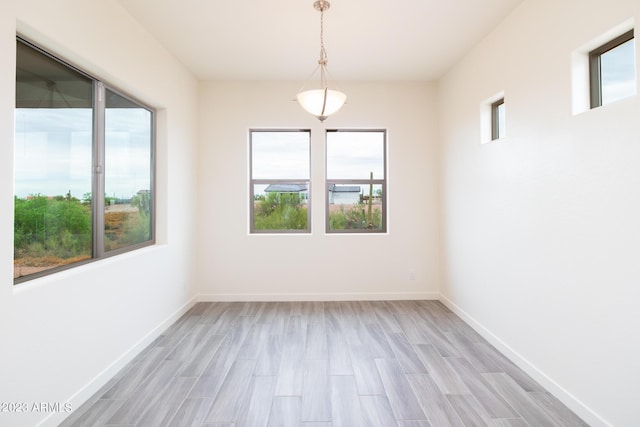 empty room featuring light hardwood / wood-style floors