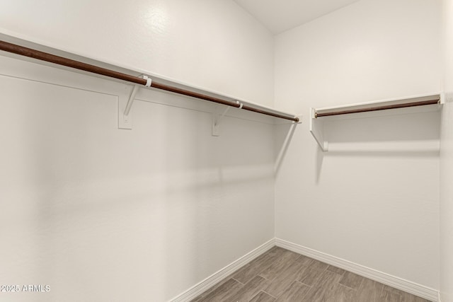 spacious closet with light wood-type flooring