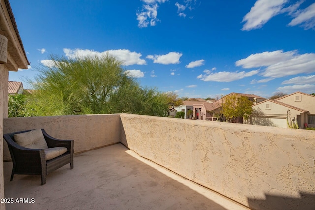 balcony with a residential view