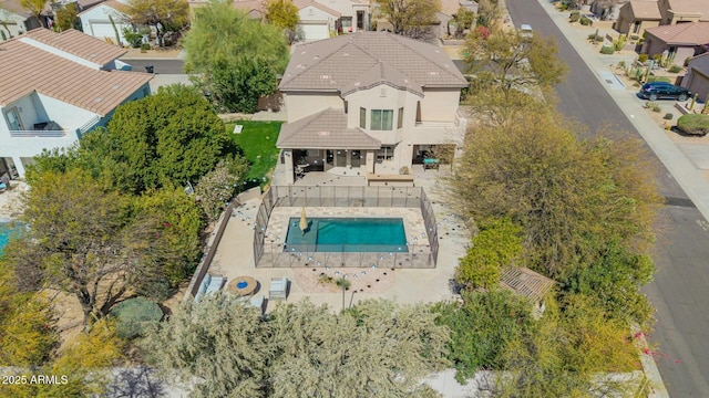 bird's eye view featuring a residential view