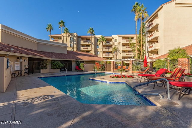 view of pool with a patio