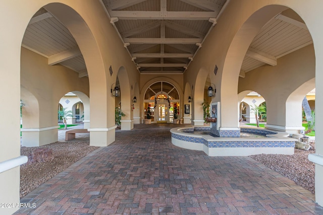 view of exterior entry with french doors