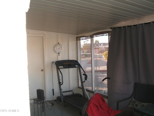 view of workout area