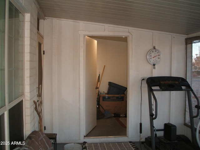 view of exercise room