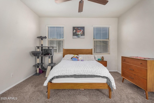 4556 E Gagarinite Ln, San Tan Valley, AZ 85143 - bedroom with carpet, baseboards, and a ceiling fan