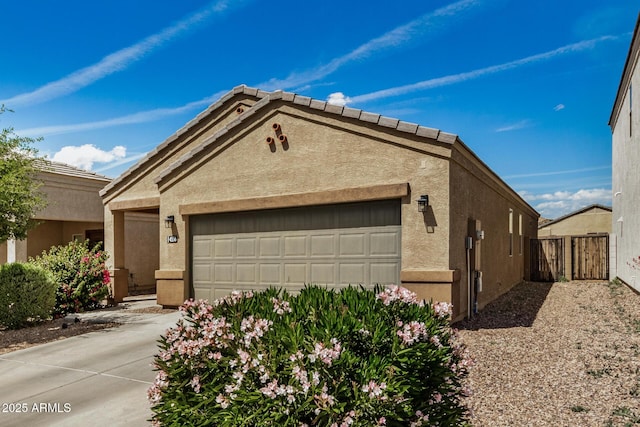 4556 E Gagarinite Ln, San Tan Valley, AZ 85143 - ranch-style house with fence, a garage, and stucco siding