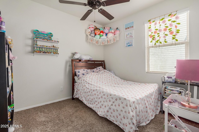 4556 E Gagarinite Ln, San Tan Valley, AZ 85143 - bedroom featuring ceiling fan, carpet, and baseboards