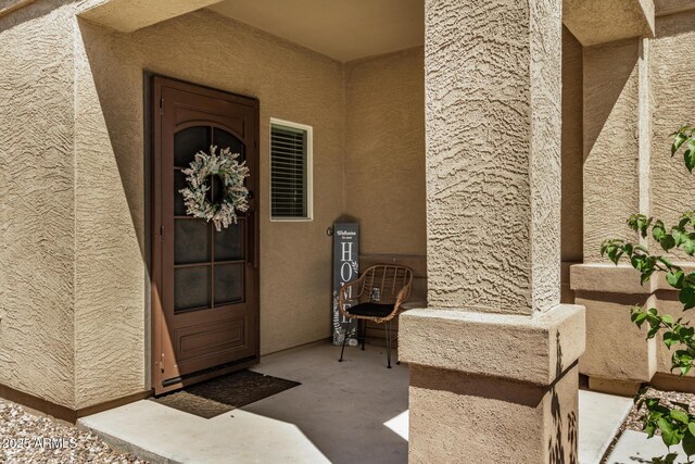 4556 E Gagarinite Ln, San Tan Valley, AZ 85143 - view of exterior entry featuring stucco siding
