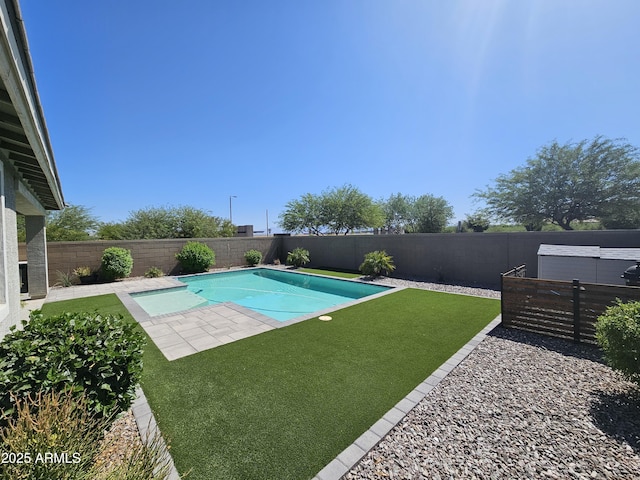 18871 S 209th Way, Queen Creek, AZ 85142 - view of swimming pool featuring a fenced backyard and a patio area