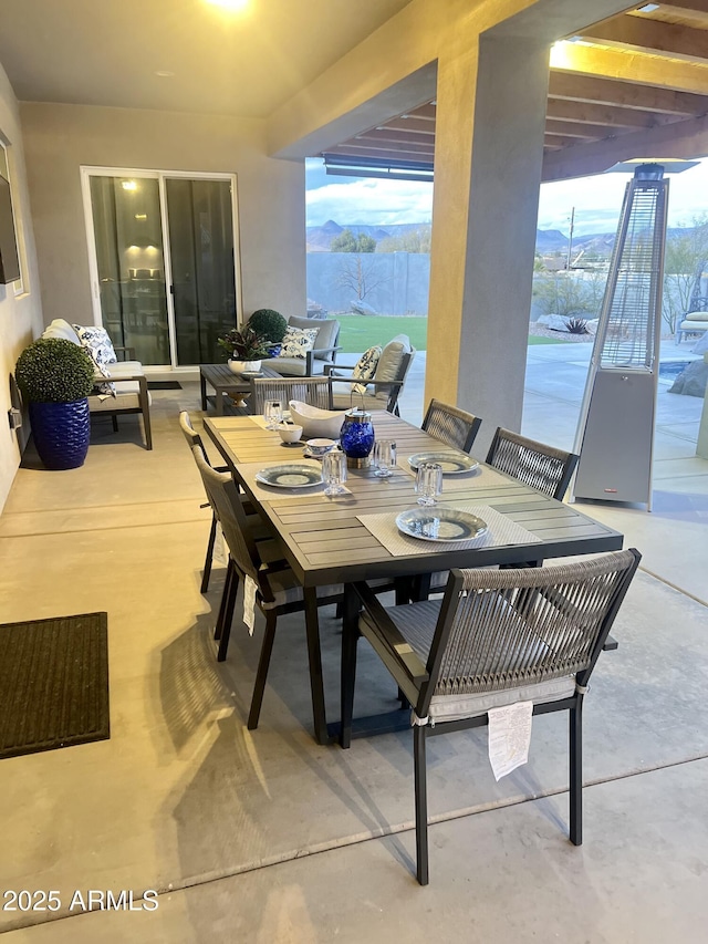 view of patio / terrace featuring outdoor dining space