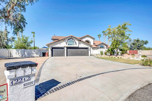 view of front facade with a garage