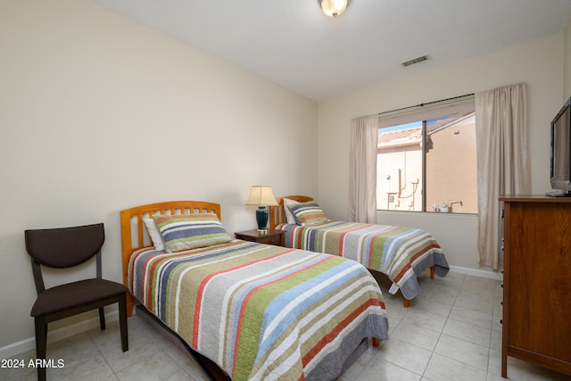 view of tiled bedroom