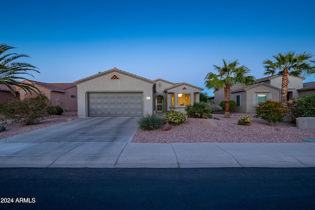 view of front of house featuring a garage