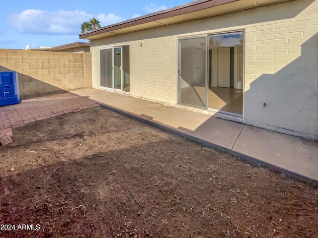 rear view of house featuring a patio area