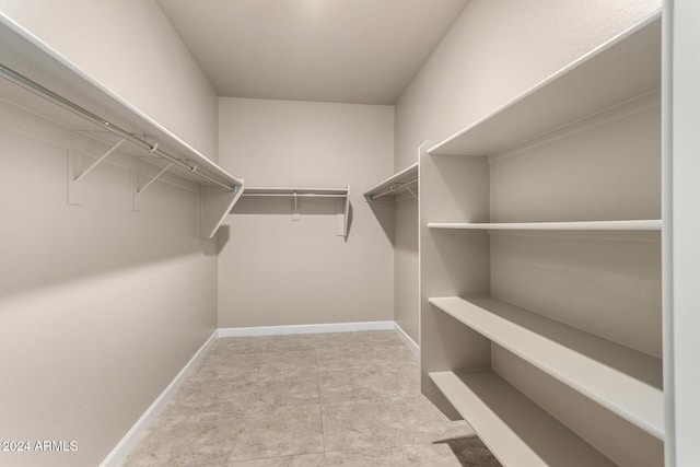 view of walk in closet