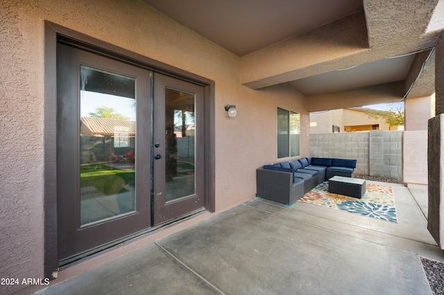 view of patio with outdoor lounge area