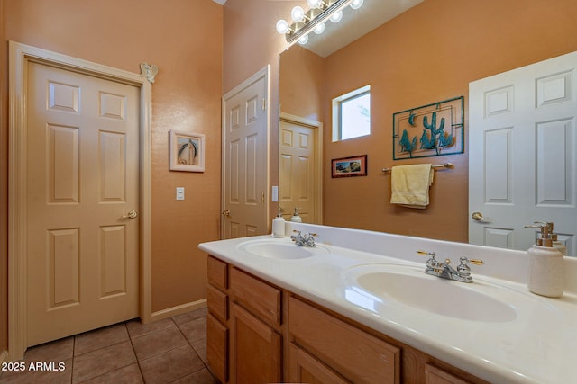5336 E Gloria Ln, Cave Creek, AZ 85331 - bathroom with tile patterned floors and double vanity