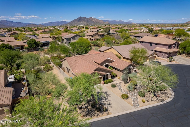 5336 E Gloria Ln, Cave Creek, AZ 85331 - aerial view of residential area featuring a mountainous background