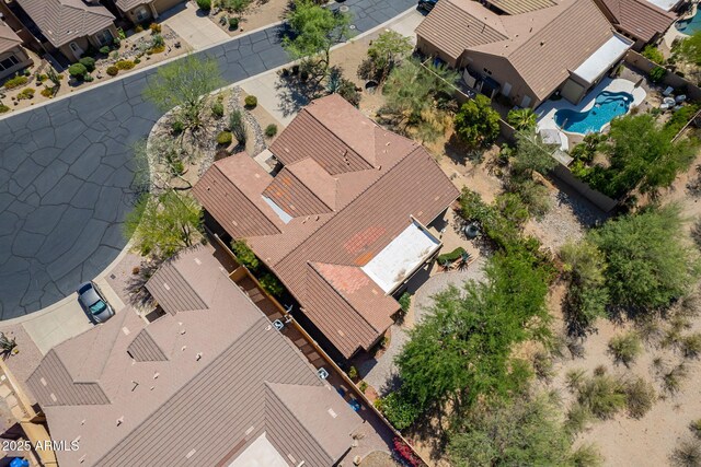 5336 E Gloria Ln, Cave Creek, AZ 85331 - aerial perspective of suburban area with a pool area