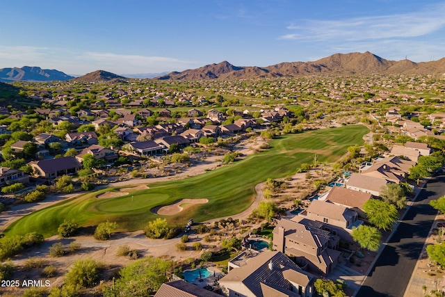 3055 N Red Mtn Unit 122, Mesa, AZ 85207 - aerial view of residential area featuring mountains and a local golf course