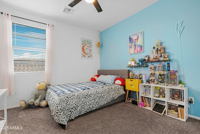 22501 E Indiana Ave, Queen Creek, AZ 85142 - carpeted bedroom featuring ceiling fan
