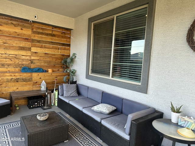 view of patio / terrace with an outdoor living space