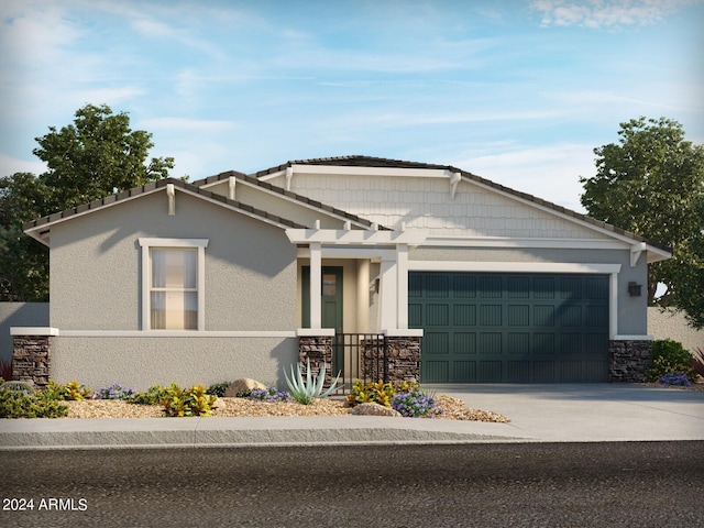 craftsman-style house with a garage