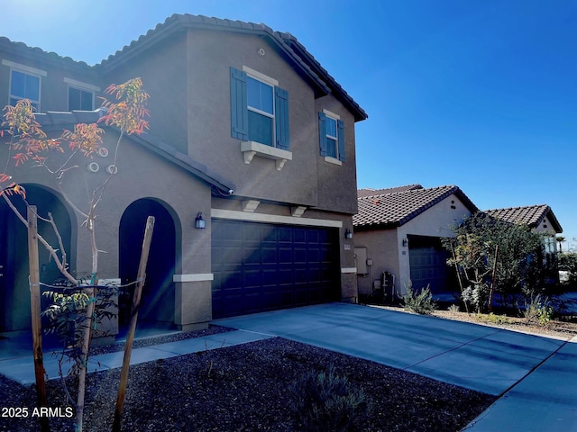 view of front of home featuring a garage