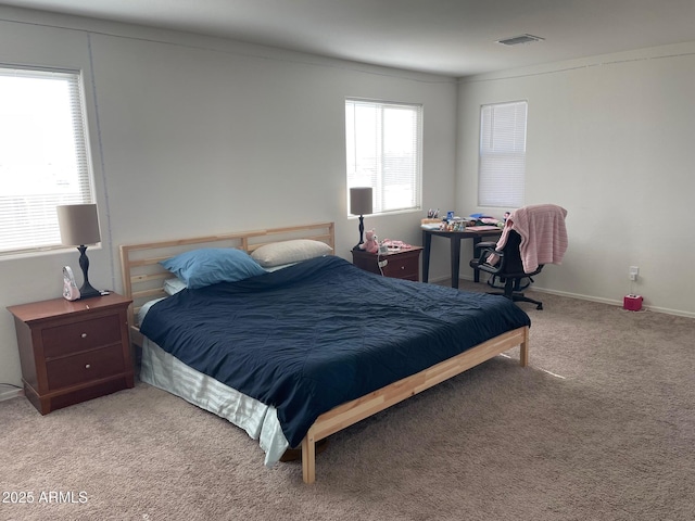 view of carpeted bedroom