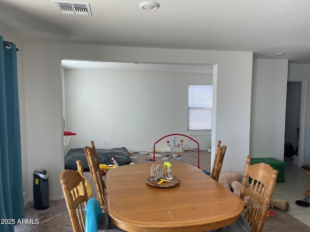 view of tiled dining area