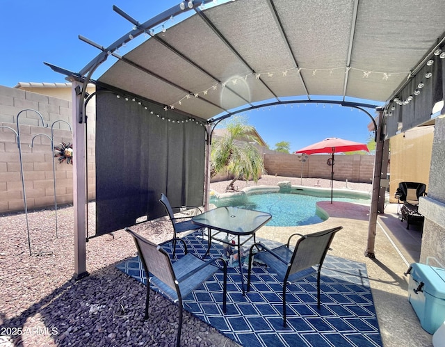 view of patio / terrace featuring a fenced backyard