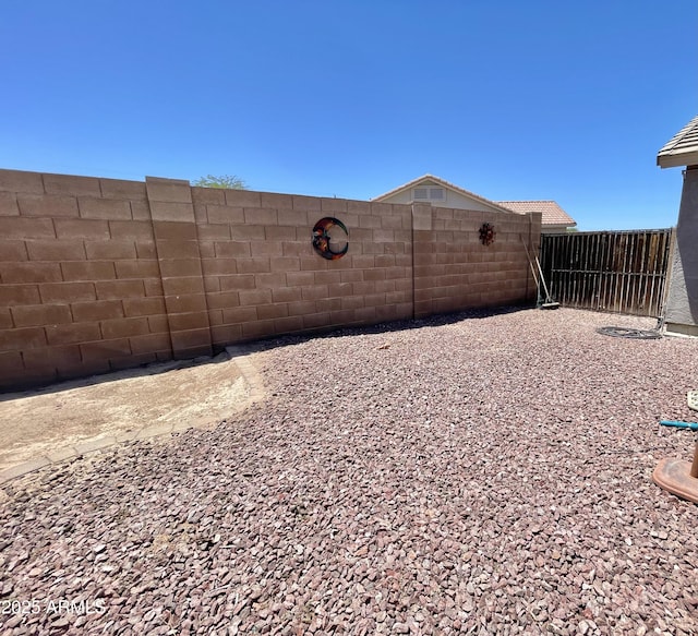 view of fenced backyard