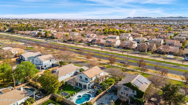 bird's eye view featuring a mountain view