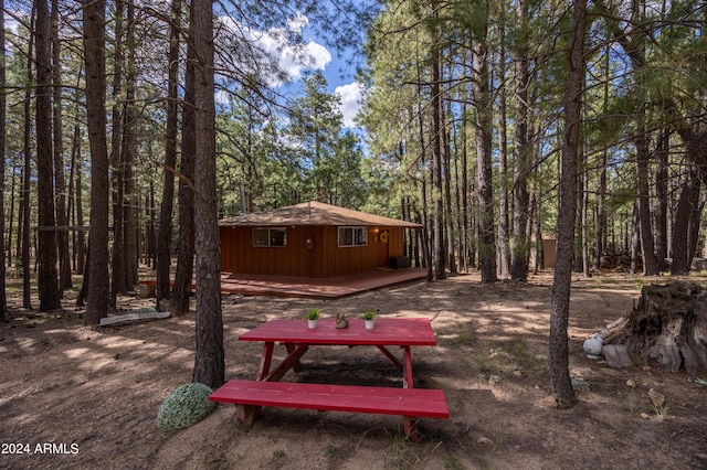 1423 Geode Dr, Forest Lakes, AZ 85931 - view of yard featuring a deck