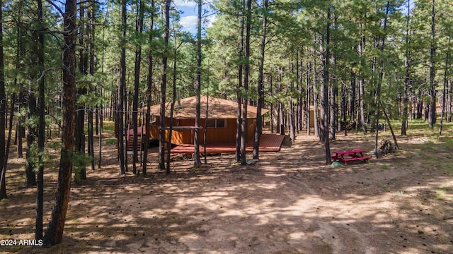 1423 Geode Dr, Forest Lakes, AZ 85931 - view of yard with a deck