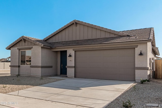 ranch-style house with a garage