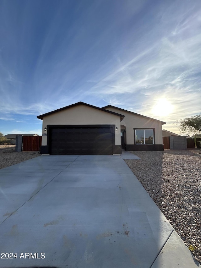 view of front of home featuring a garage