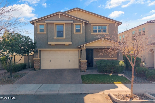 craftsman-style house featuring a garage