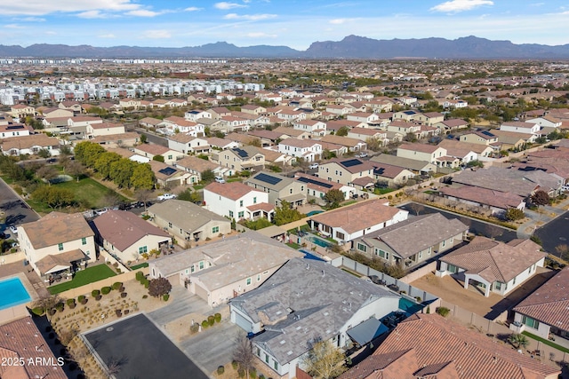 aerial view featuring a mountain view