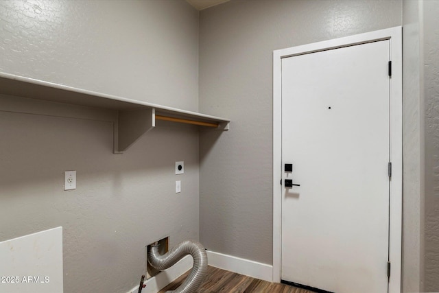 2761 W Via Calabria, Phoenix, AZ 85086 - washroom with hookup for an electric dryer, wood finished floors, and baseboards
