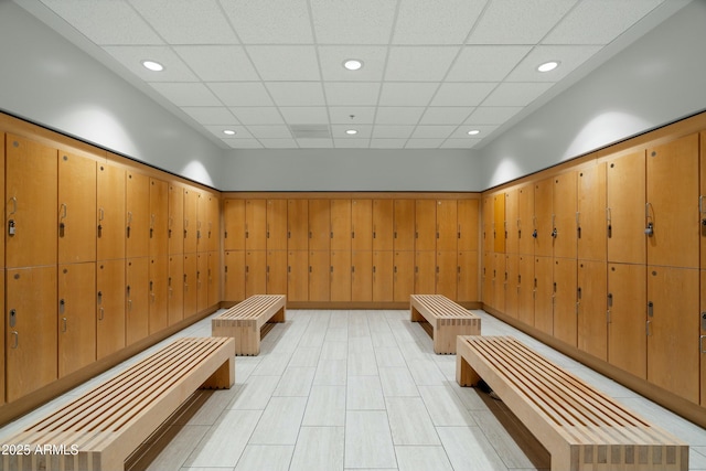 view of sauna / steam room featuring recessed lighting